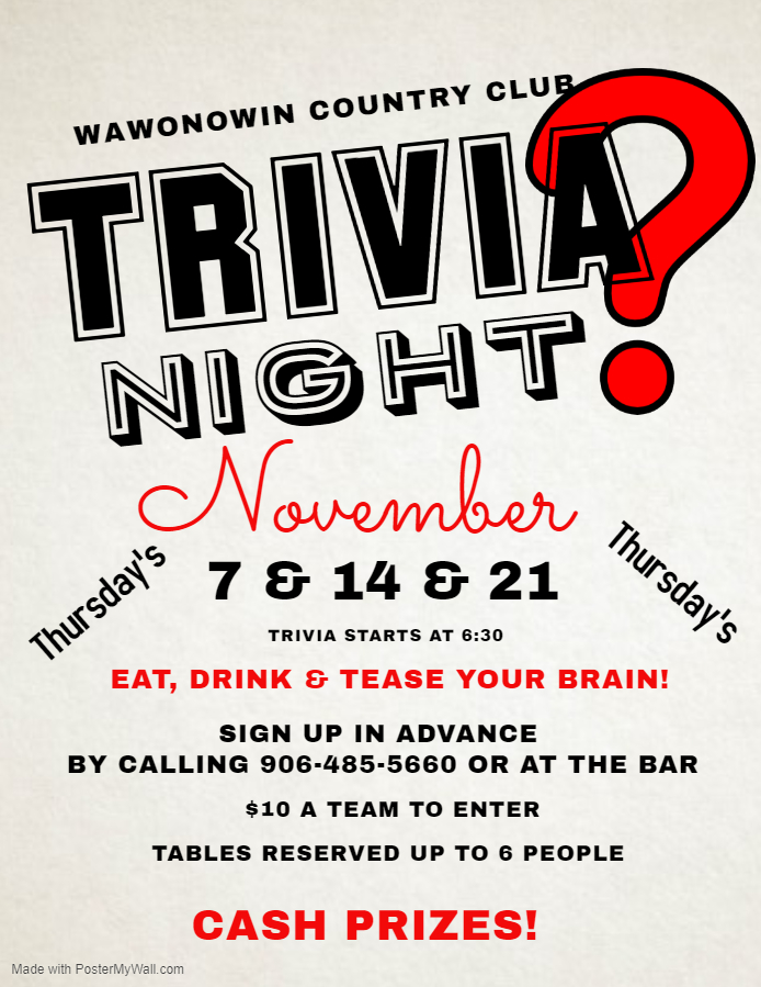 November Trivia 2019 – Made with PosterMyWall (1) – Wawonowin Country Club